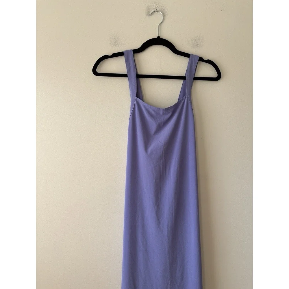 Athleta Arrival‎ Maxi Cross Back Dress Dark Adonis Blue Size XS Athleisure Lilac - Picture 5 of 11